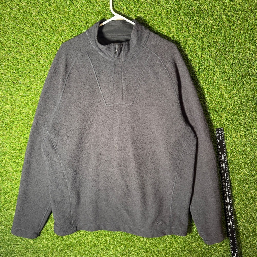 REI Mens XL Gray Fleece 1/4 Zip Pullover Sweatshirt Long Sleeve Casual Outdoor